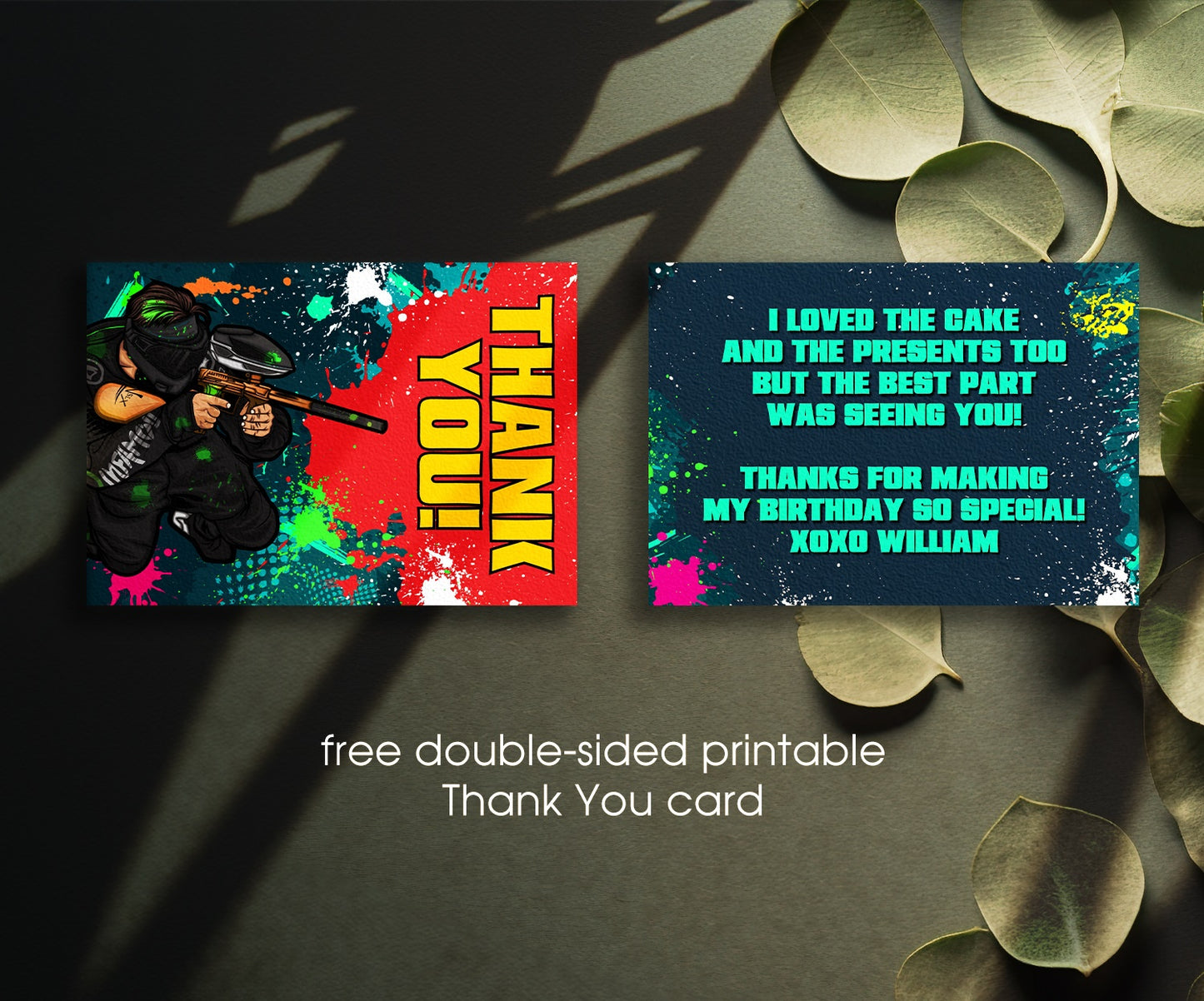 Paintball | customizable invite template | instant download | Share or Print | IE016