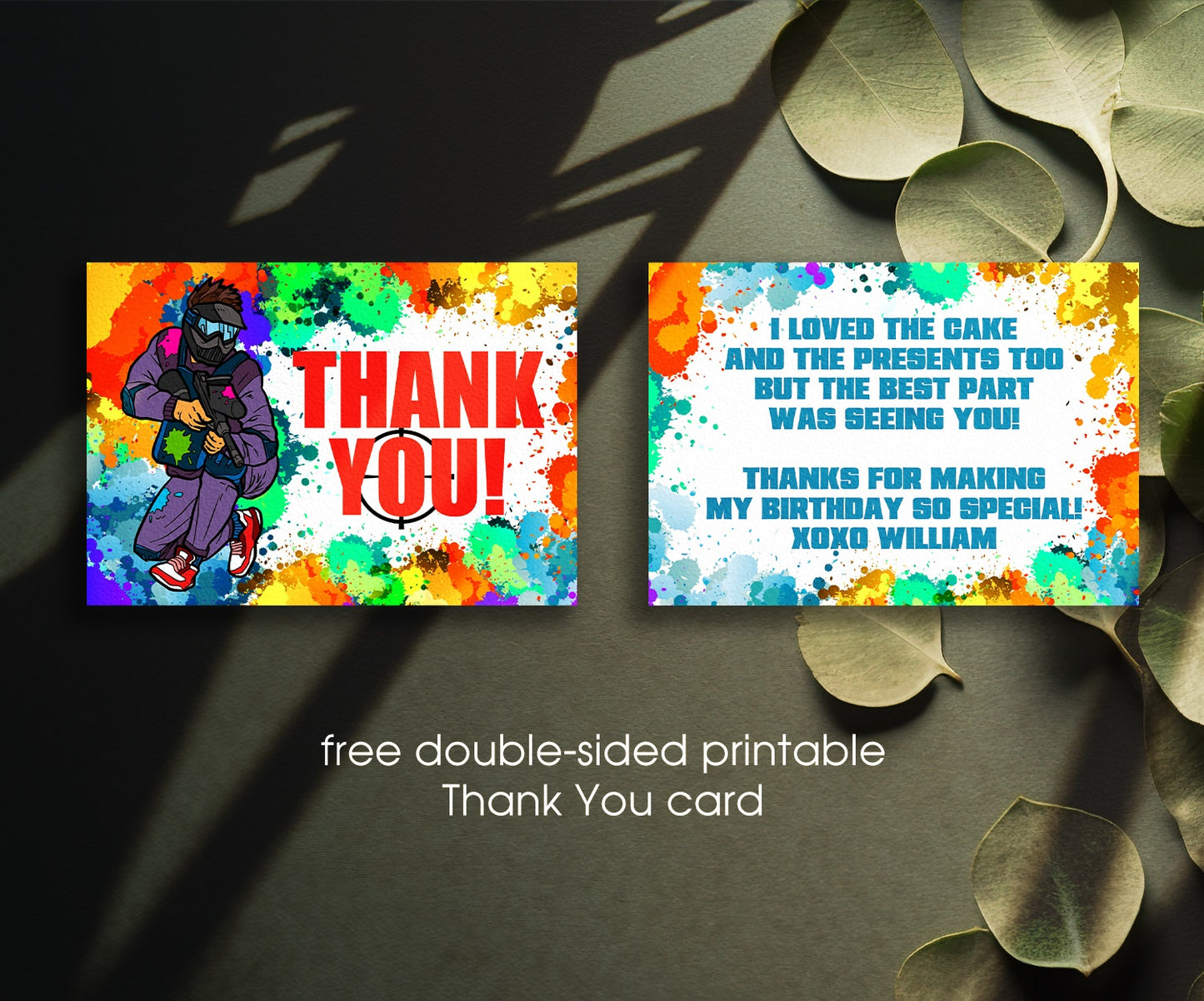 Paintball | customizable invite template | instant download | Share or Print | EO910