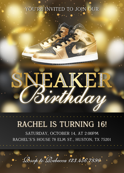 Sneaker Ball Air Jordan Nike customizable invitation template | Share or Print | AG194