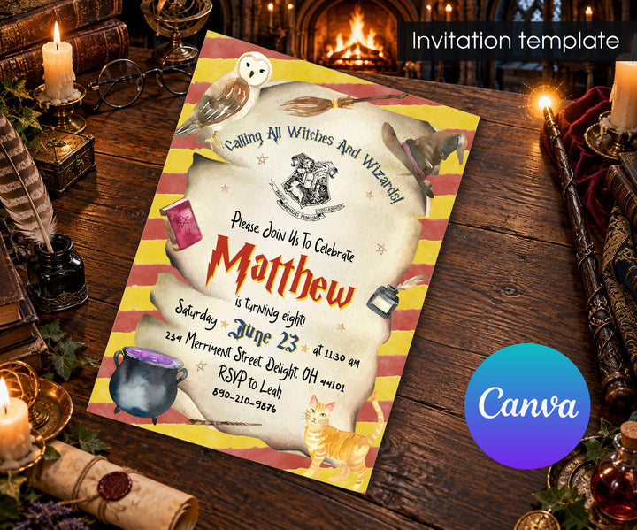 Harry Potter Invitation mockup