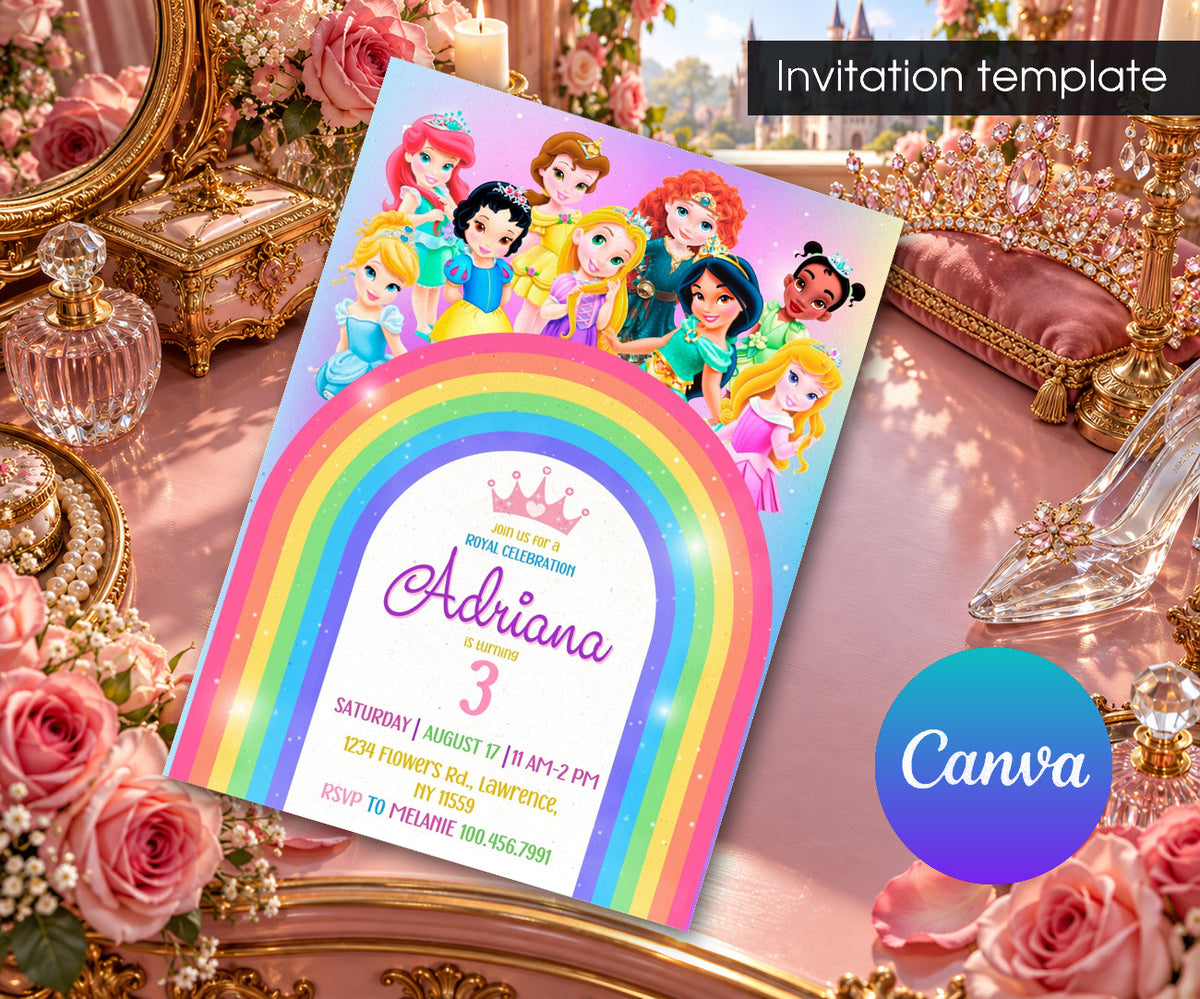Disney Princess Invitation mockup