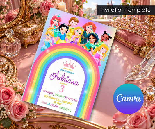 Disney Princess Invitation mockup
