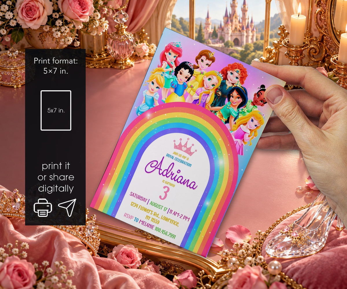 Disney Princess Invitation mockup