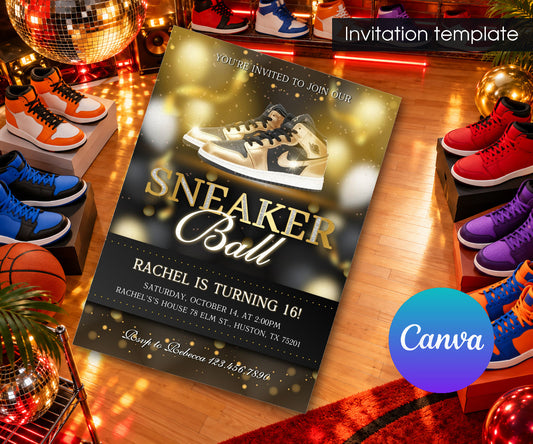 Sneaker Ball Air Jordan Nike Invitation mockup
