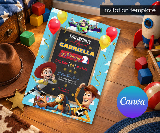 Toy Story Woody Invitation mockup