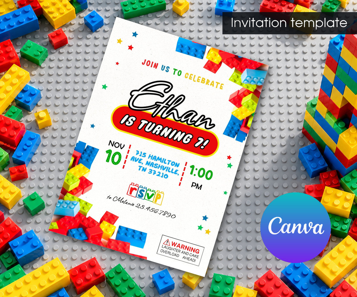 Lego Invitation mockup