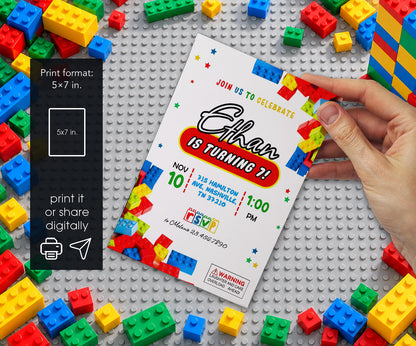 Lego Invitation mockup