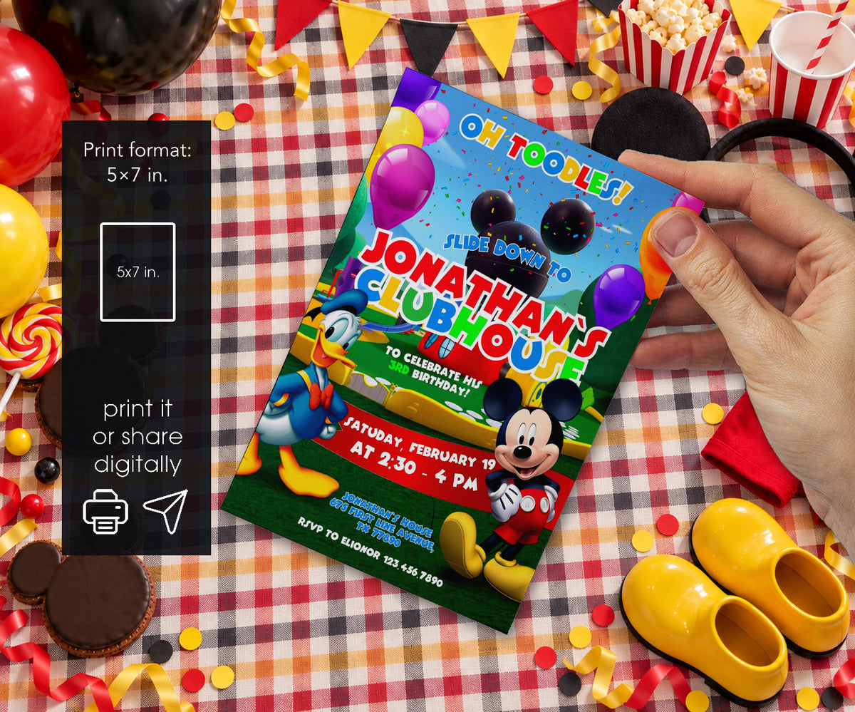 Mickey Mouse and Friends Invitation mockup