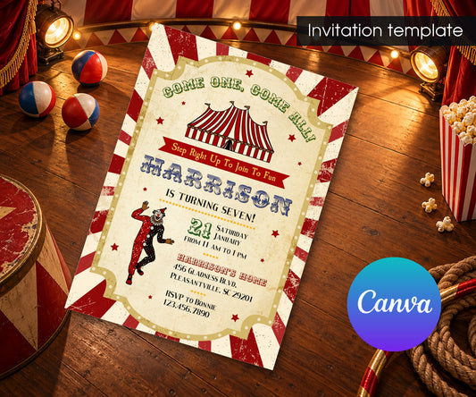 Circus Carnival Invitation mockup