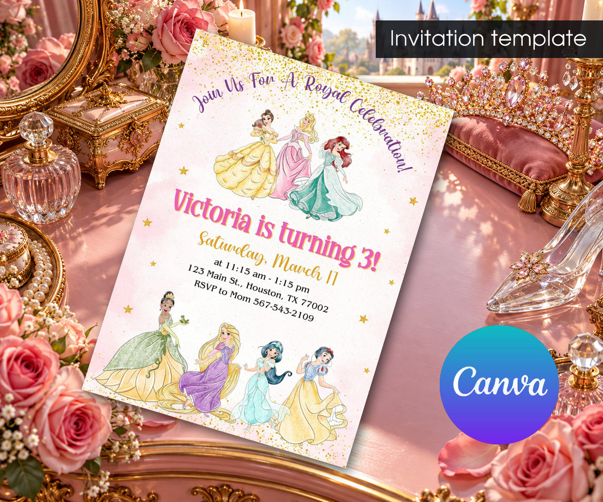Disney Princess Invitation mockup