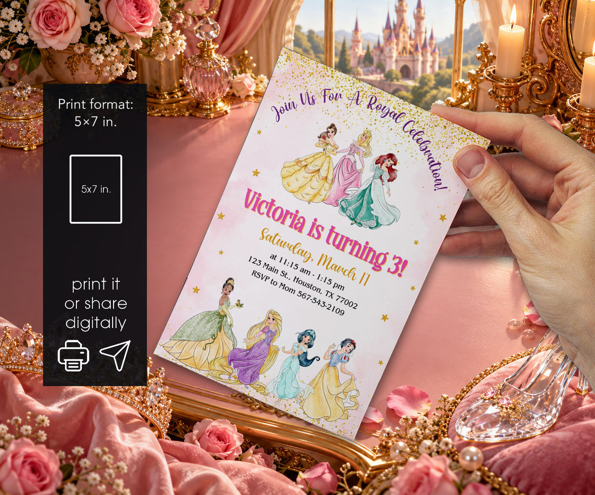 Disney Princess Invitation mockup