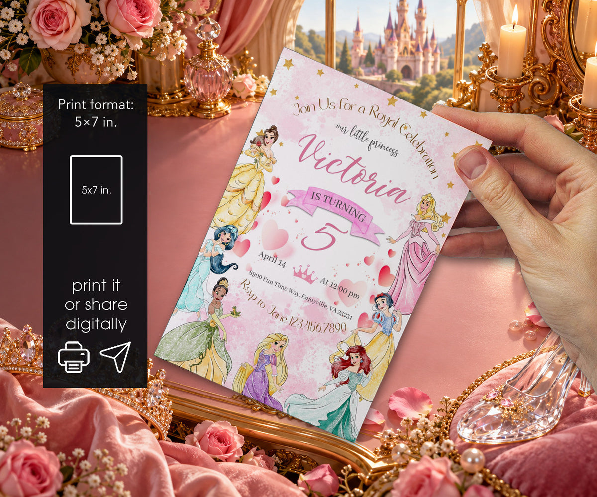 Disney Princess Invitation mockup