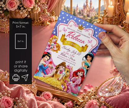 Disney Princess Invitation mockup