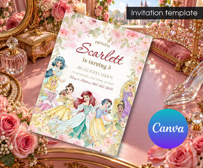 Disney Princess Invitation mockup