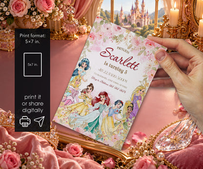 Disney Princess Invitation mockup