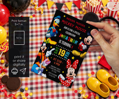 Mickey Mouse and Friends Invitation mockup
