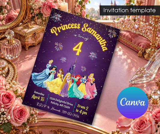 Disney Princess Invitation mockup