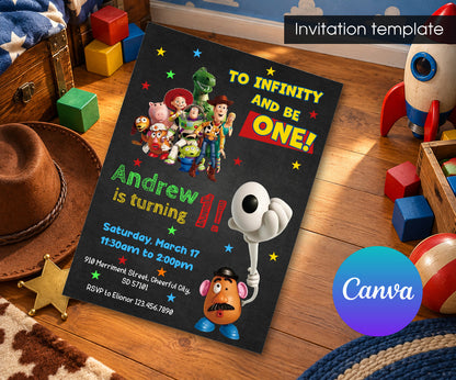 Toy Story Woody Invitation mockup