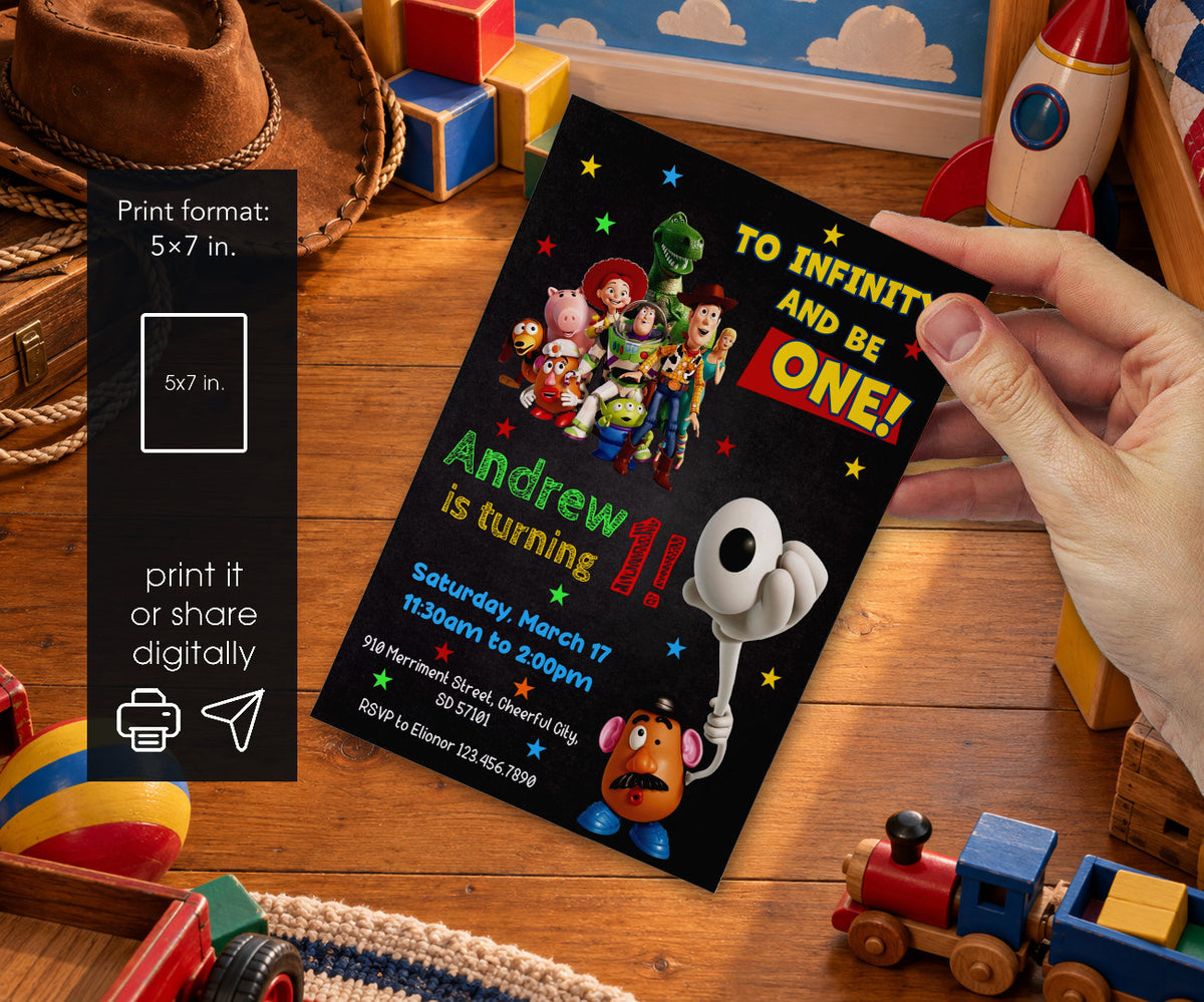 Toy Story Woody Invitation mockup