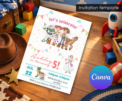 Toy Story Woody Invitation mockup