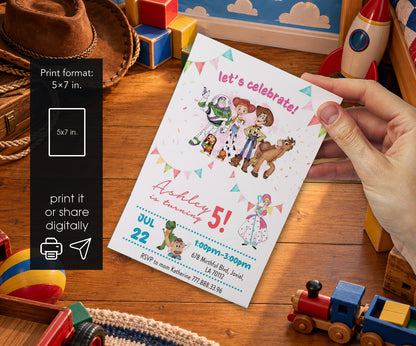 Toy Story Woody Invitation mockup