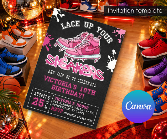 Sneaker Ball Air Jordan Nike Invitation mockup
