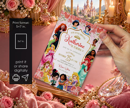 Disney Princess Invitation mockup
