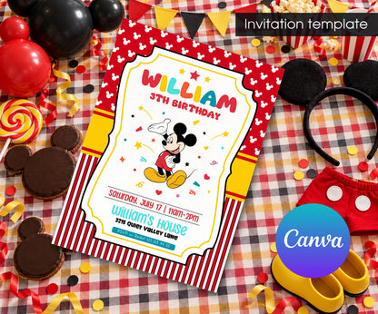 Mickey Mouse and Friends Invitation mockup