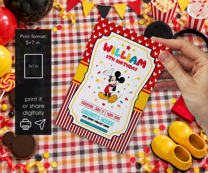 Mickey Mouse and Friends Invitation mockup