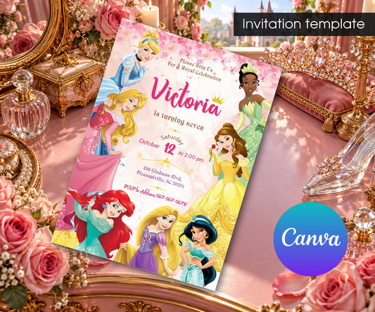 Disney Princess Invitation mockup