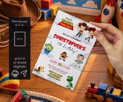 Toy Story Woody Invitation mockup