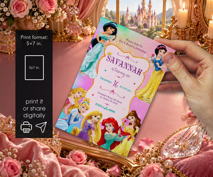 Disney Princess Invitation mockup