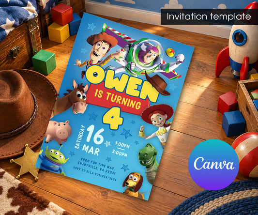 Toy Story Woody Invitation mockup