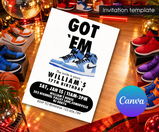 Sneaker Ball Air Jordan Nike Invitation mockup