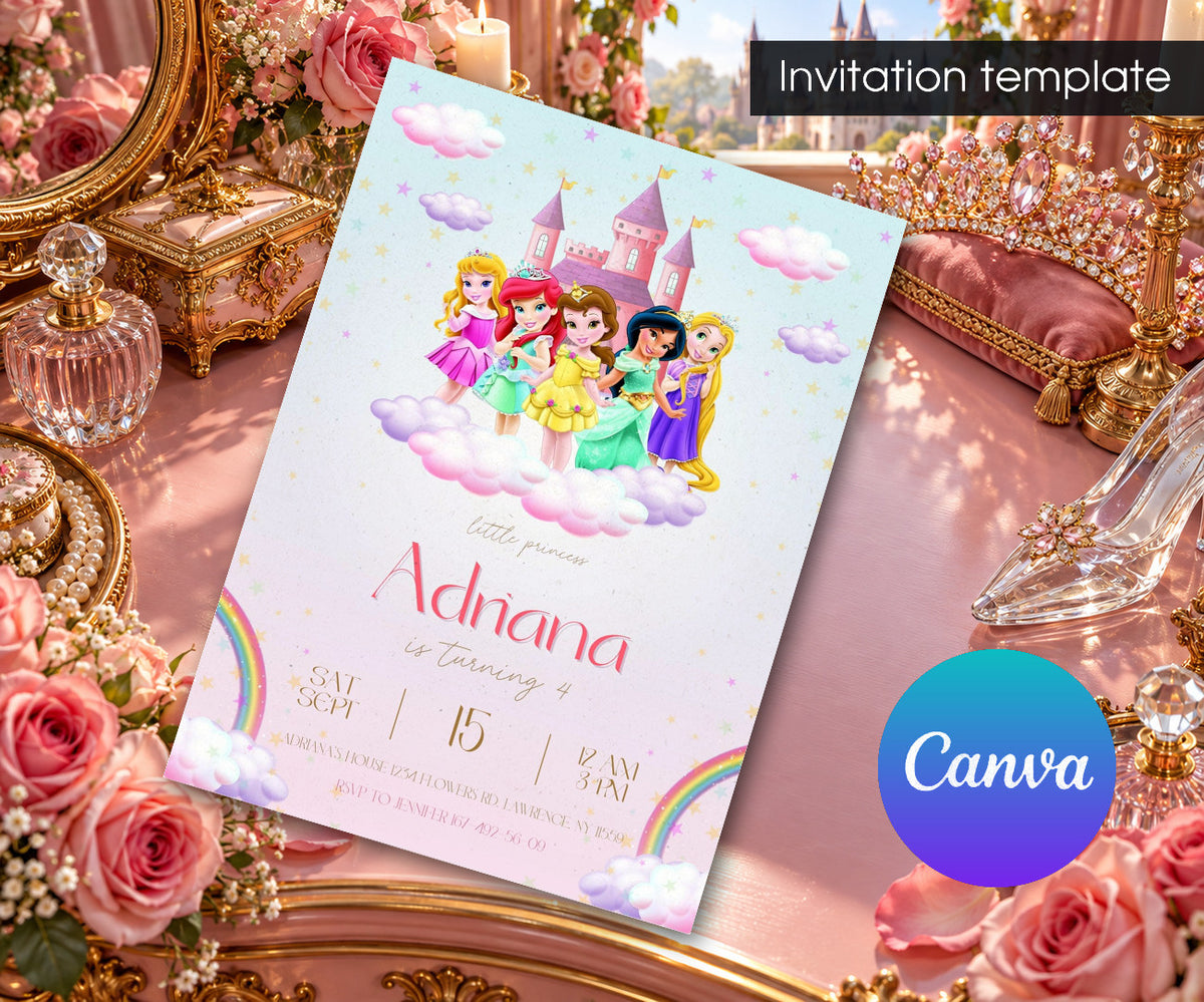 Disney Princess Invitation mockup