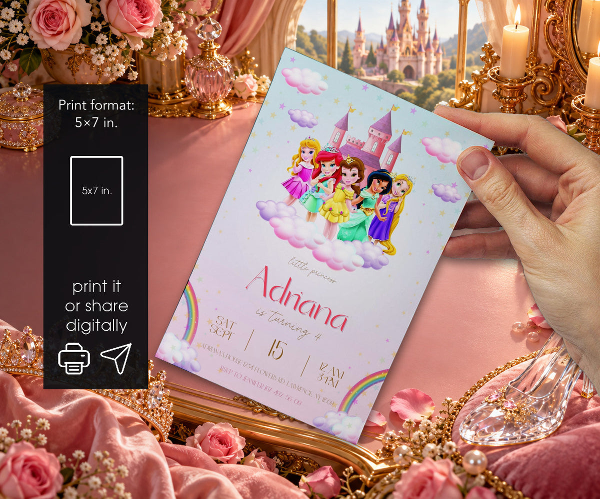 Disney Princess Invitation mockup