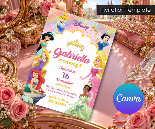 Disney Princess Invitation mockup