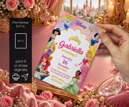 Disney Princess Invitation mockup