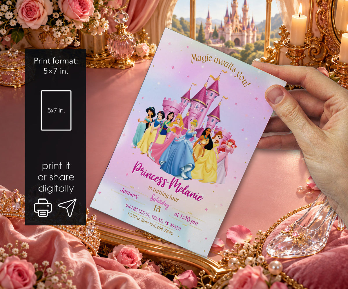 Disney Princess Invitation mockup