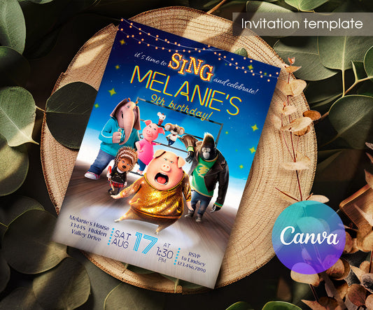 Sing Two Karaoke customizable invitation template | Share or Print | FF859