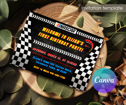 Nascar Ricky Bobby customizable invitation template | Share or Print | boy | KD962
