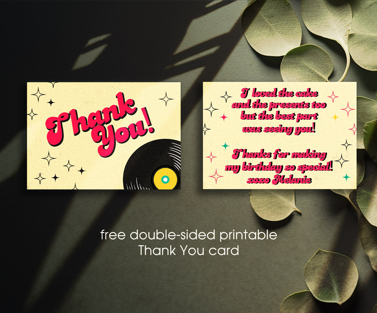 Disco Party 80th 90th customizable invitation template | Share or Print | BF598