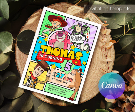 Toy Story Woody customizable invitation template | Share or Print | UN831