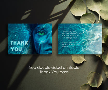 Avatar The Way of Water customizable invitation template | Share or Print | VJ832