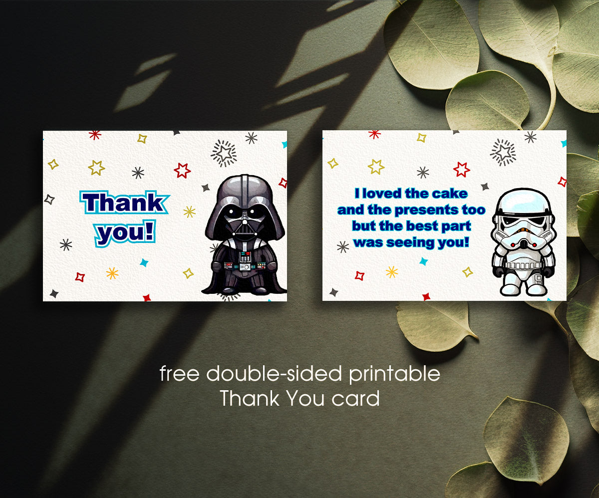 Star Wars Darth Vader customizable invitation template | Share or Print | boy | KY084