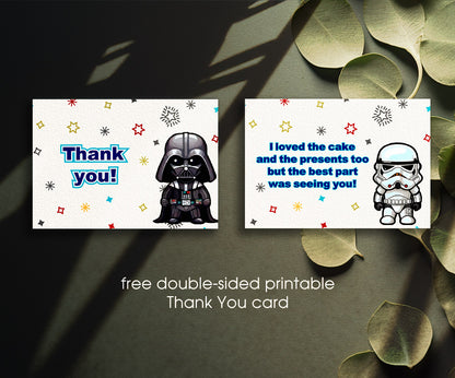 Star Wars Darth Vader customizable invitation template | Share or Print | boy | KY084