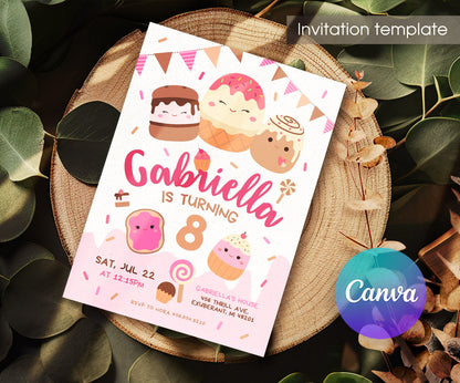 Squishmallows customizable invitation template | Share or Print | RV974