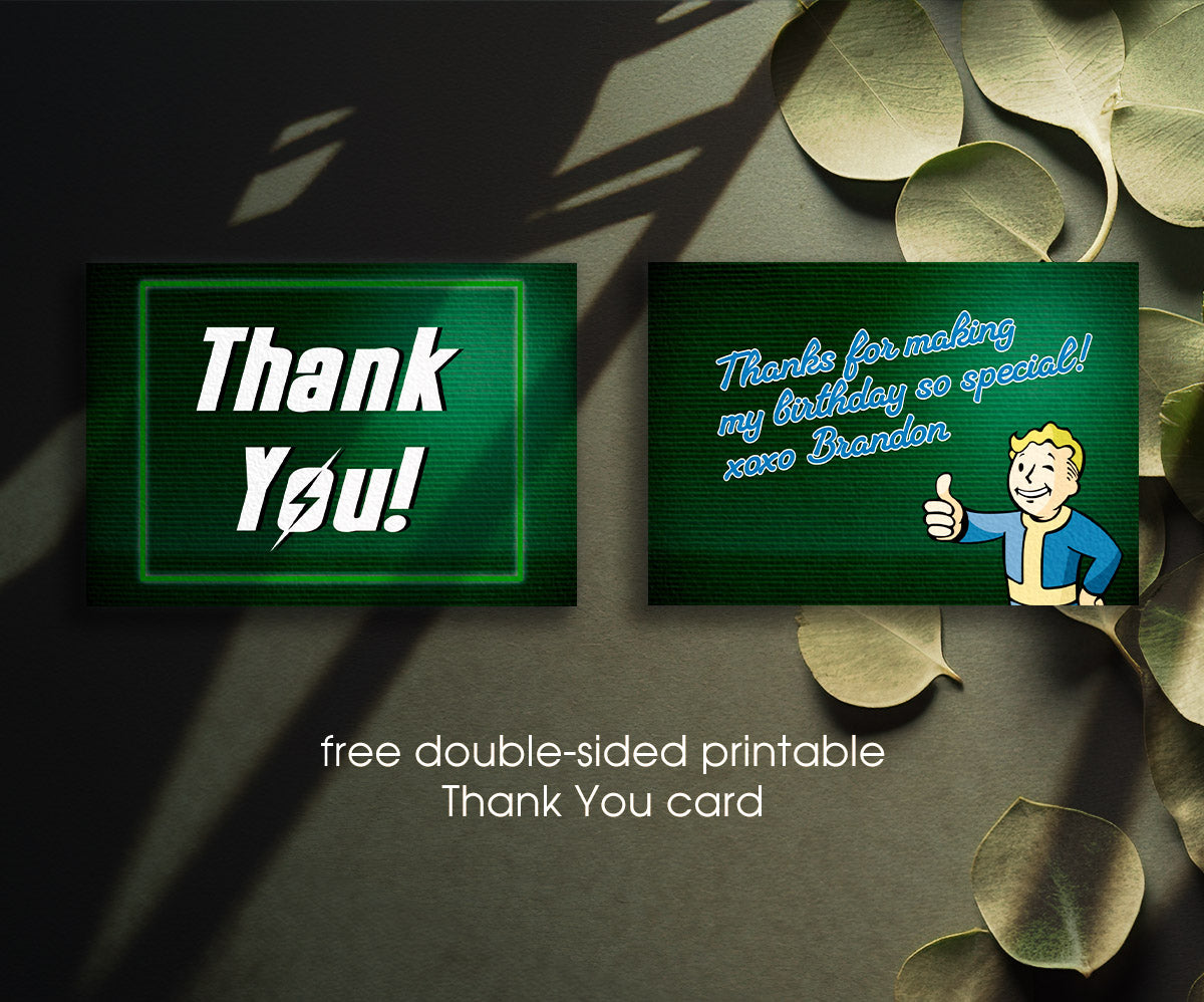 Fallout Pipboy customizable invitation template | Share or Print | US526
