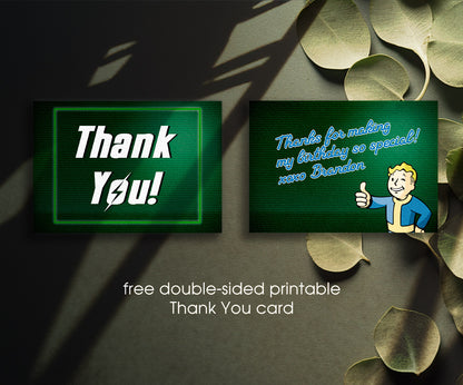 Fallout Pipboy customizable invitation template | Share or Print | US526