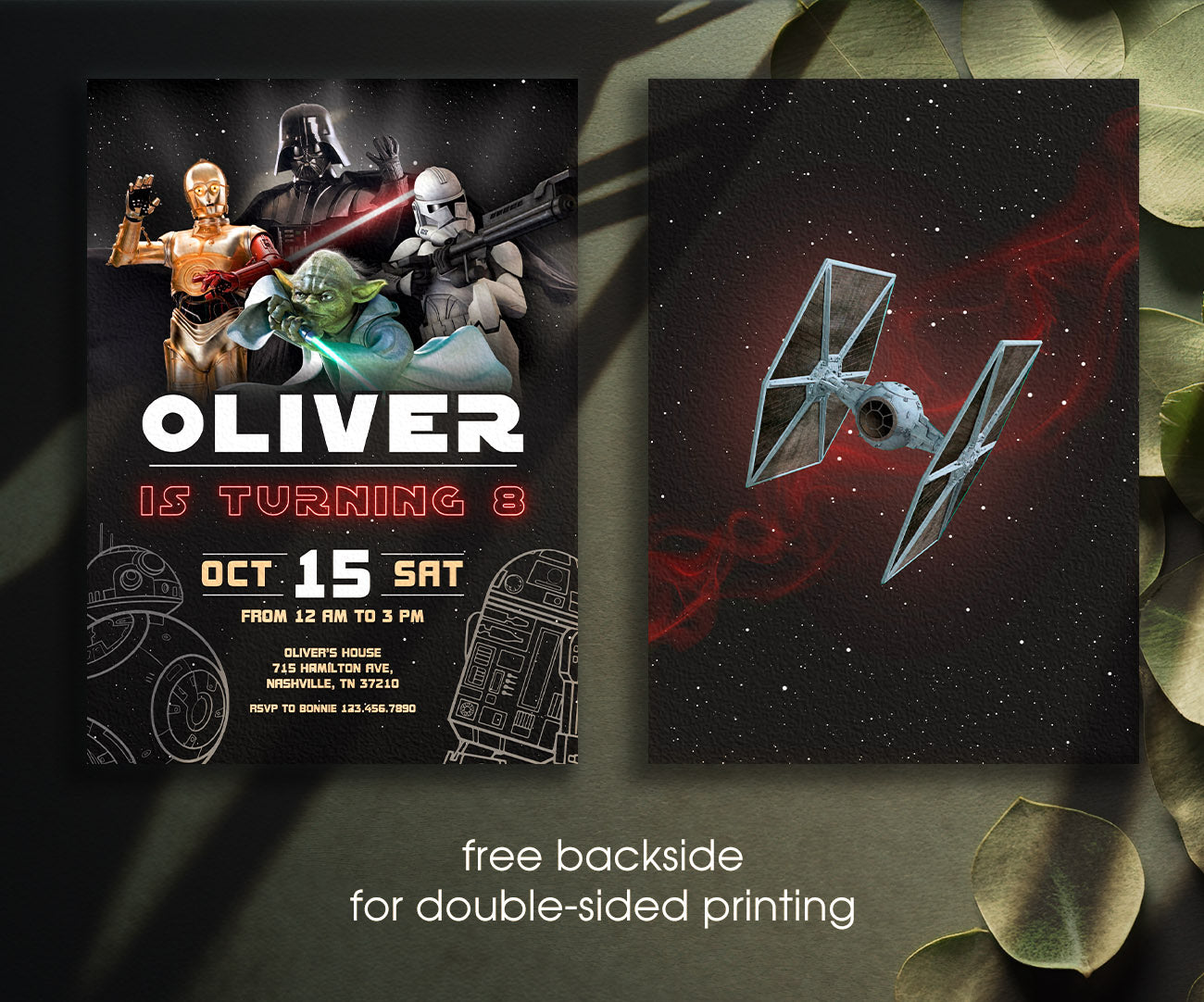Star Wars Darth Vader customizable invitation template | Share or Print | boy | UR191